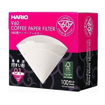Filtre de h&acirc;rtie Hario V60 (100 buc.) VCF-01-100WK foto